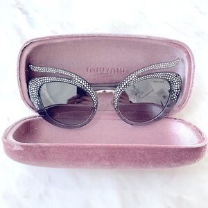 Miu Miu Catwalk Crystal Sunglasses Grey